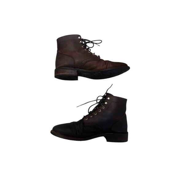 Thursday Boots Captain Lace Up Boots Womens 10.5 Mens 9 Brown Nubuck Victorian main image 10